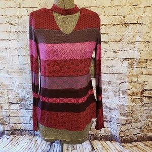 NWT Ruff Hewn Gray Choker Neck Top
